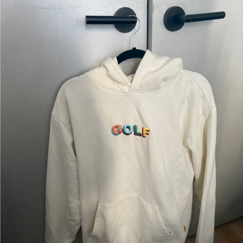 Golf Wang Embroidered Cream Hoodie, size M